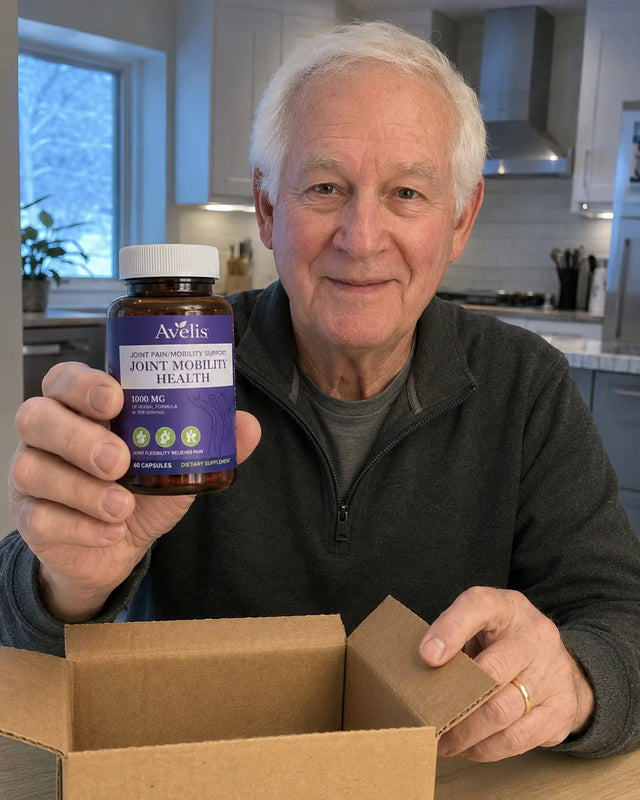 Man in his early seventies unboxing an Avelis order